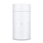 White cylindrical container with 'DLUX' branding on a white background